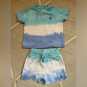 Ralph Lauren boys set 9 months, tee and shorts